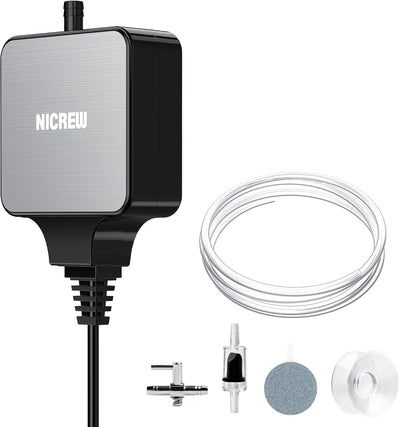 Bomba aire acuario silenciosa 0.6l/min 1.5W negro