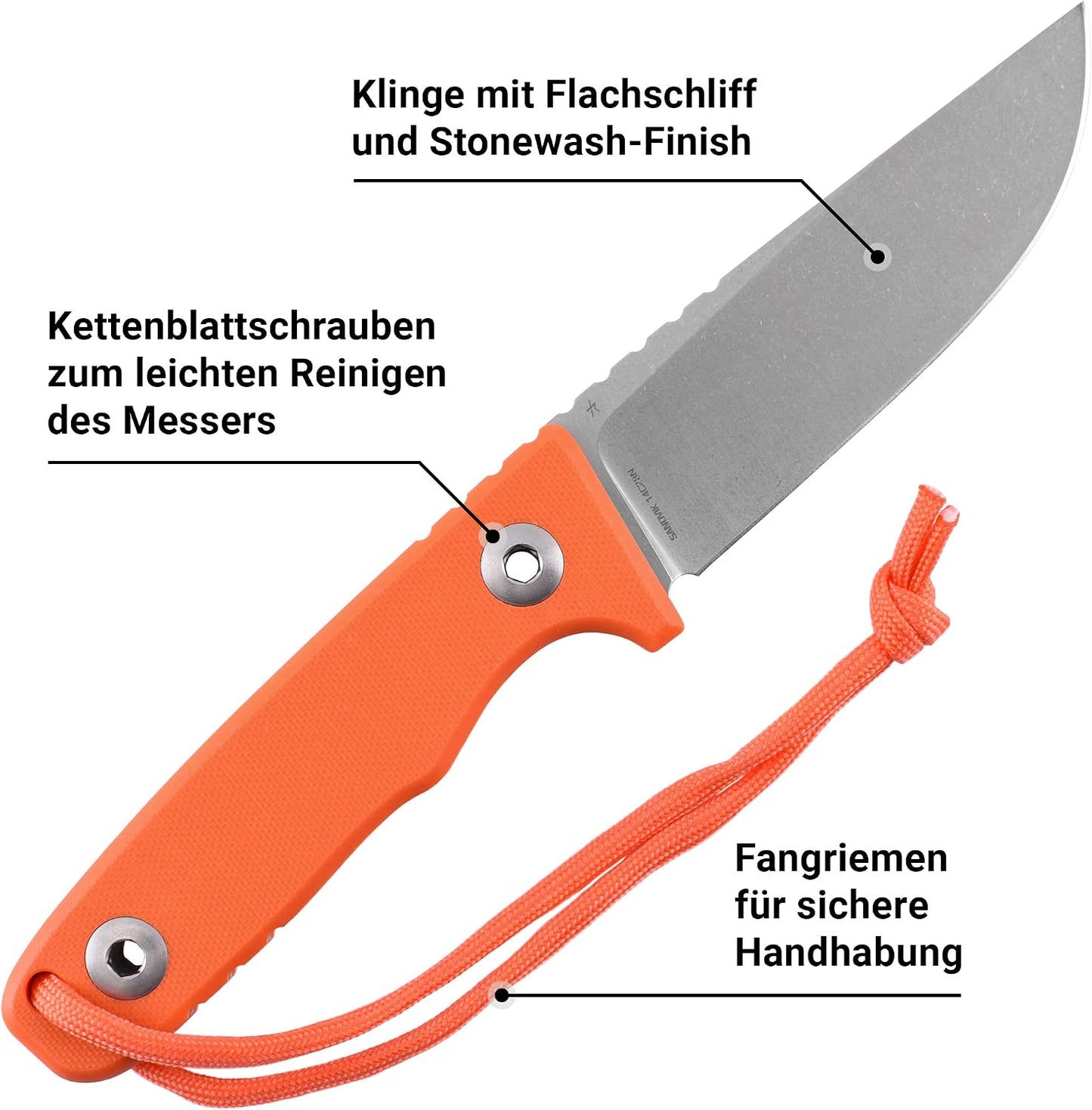 Cuchillo exterior Kydex con sistema colgante para adultos