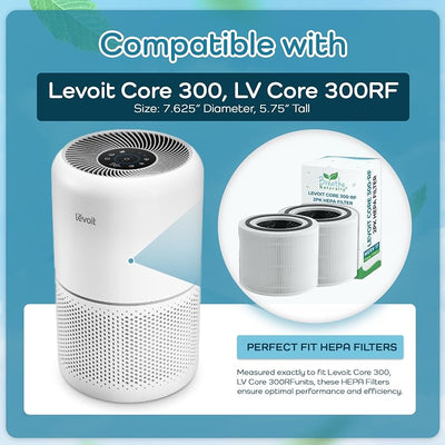 4 Filtros HEPA Repuesto para Purificador Levoit Core 300
