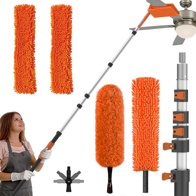 Limpiador ventilador techo 30pies con poste y plumero microfibra