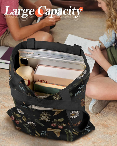 Bolso tote de algodón para mujer con estampado