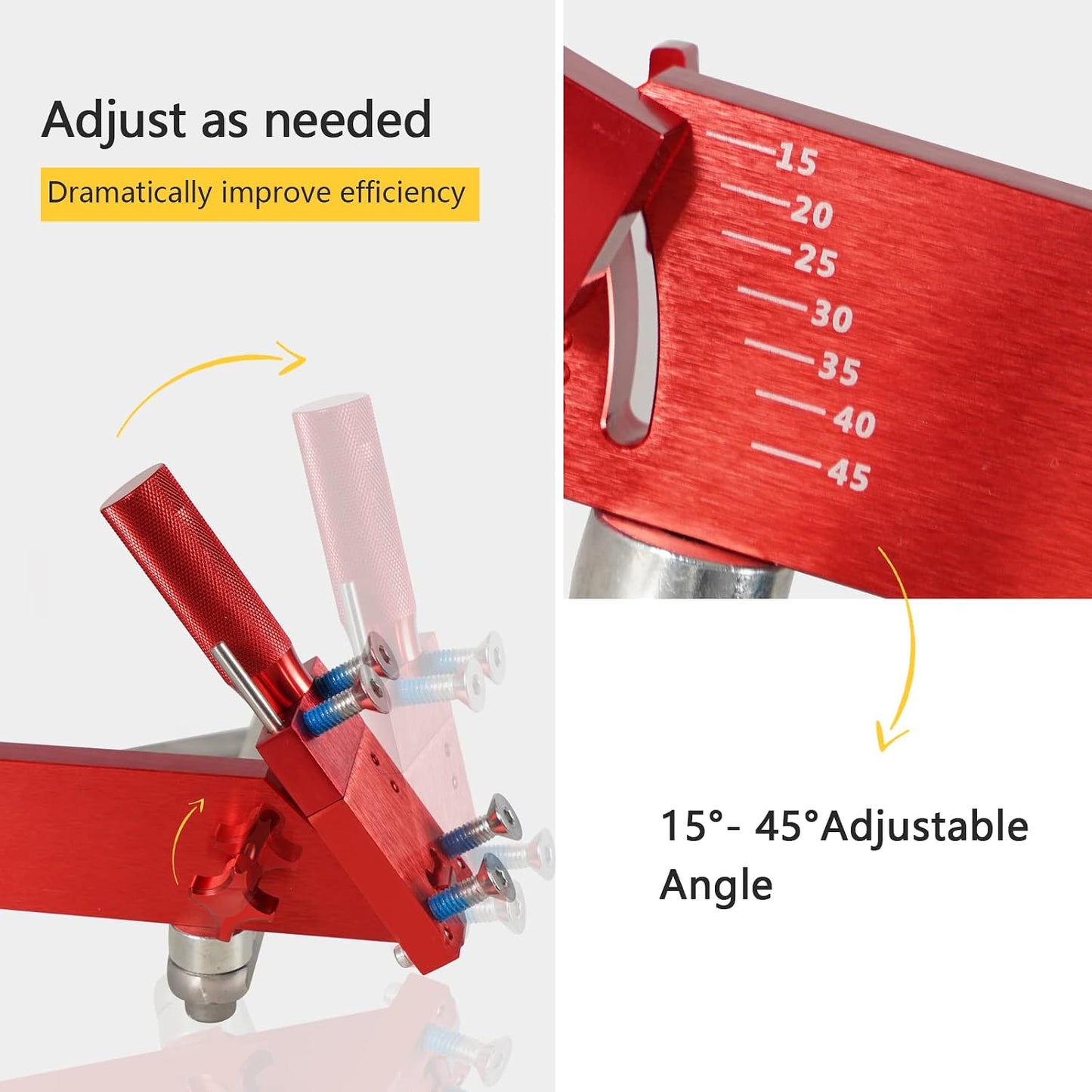 Kit afilador cuchillas cortacésped 15-45° rojo