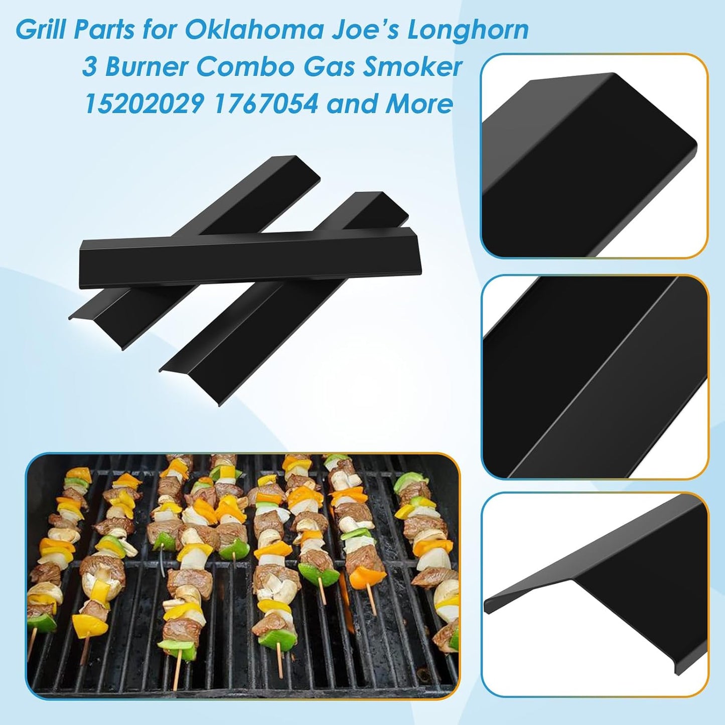 Pzas repuesto parrilla Oklahoma Joe 3 quemadores