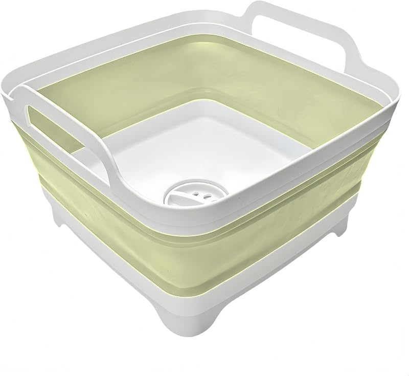 Lavabo plegable 9L con tapón drenaje cocina campamento verde