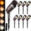 Foco LED jardín 7W 12-24V aluminio IP65 bronce pack 8