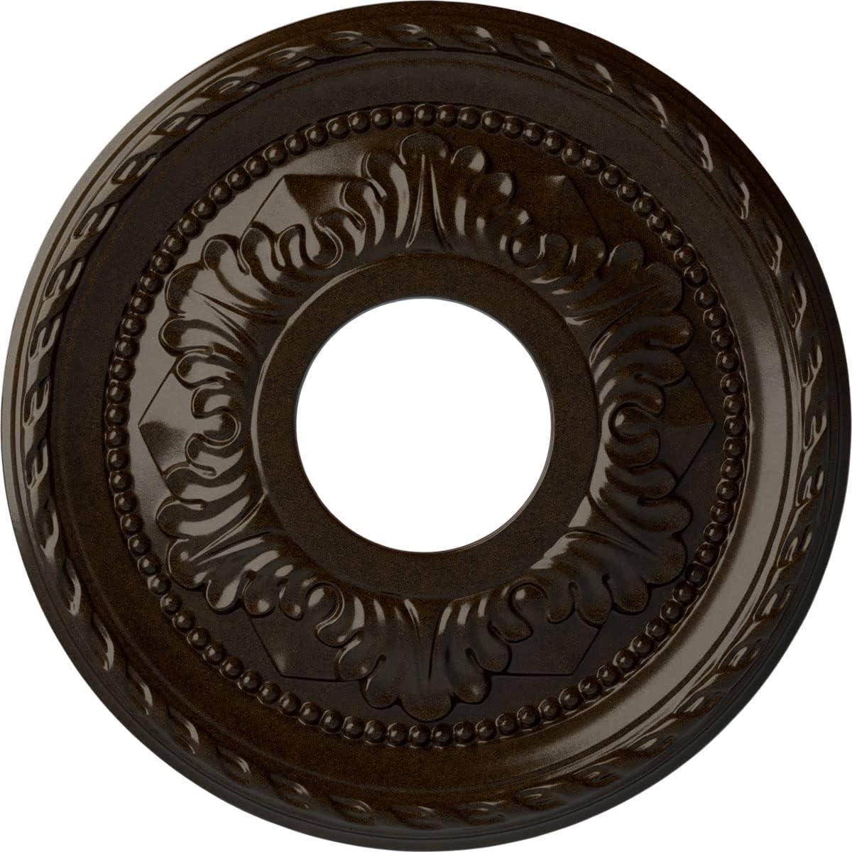 Medallón techo 12 1/8x3 1/2x1 bronce pintado