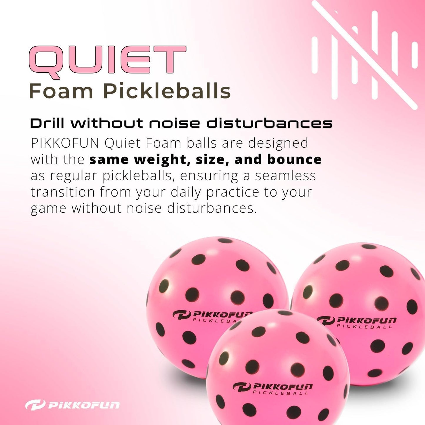 Bolas pickleball foam silenciosas 3 en 1