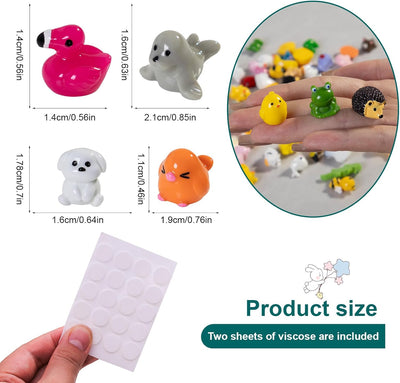 60 figuras resina animales mini para jardín hadas decoración