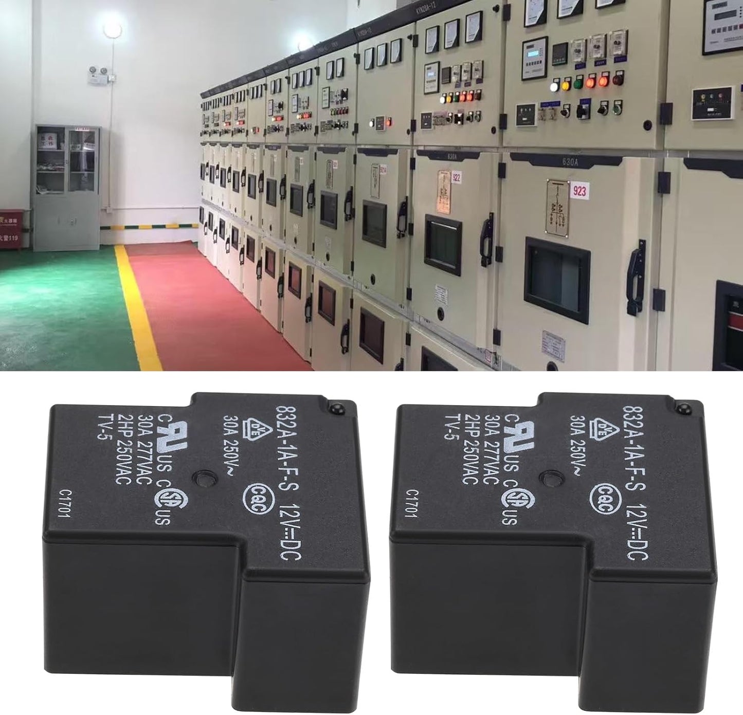 Relé potencia 12VDC 30A 4pines PCB uso industrial PLC