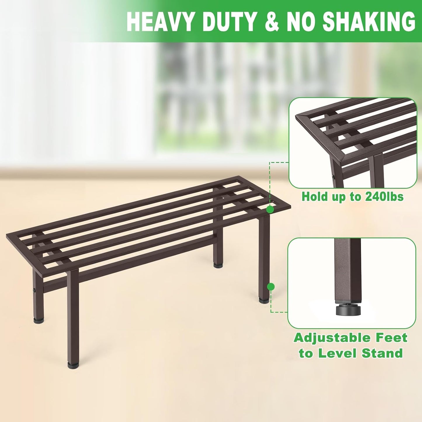 2 Soportes Metal para Plantas 26x10.12x8.75