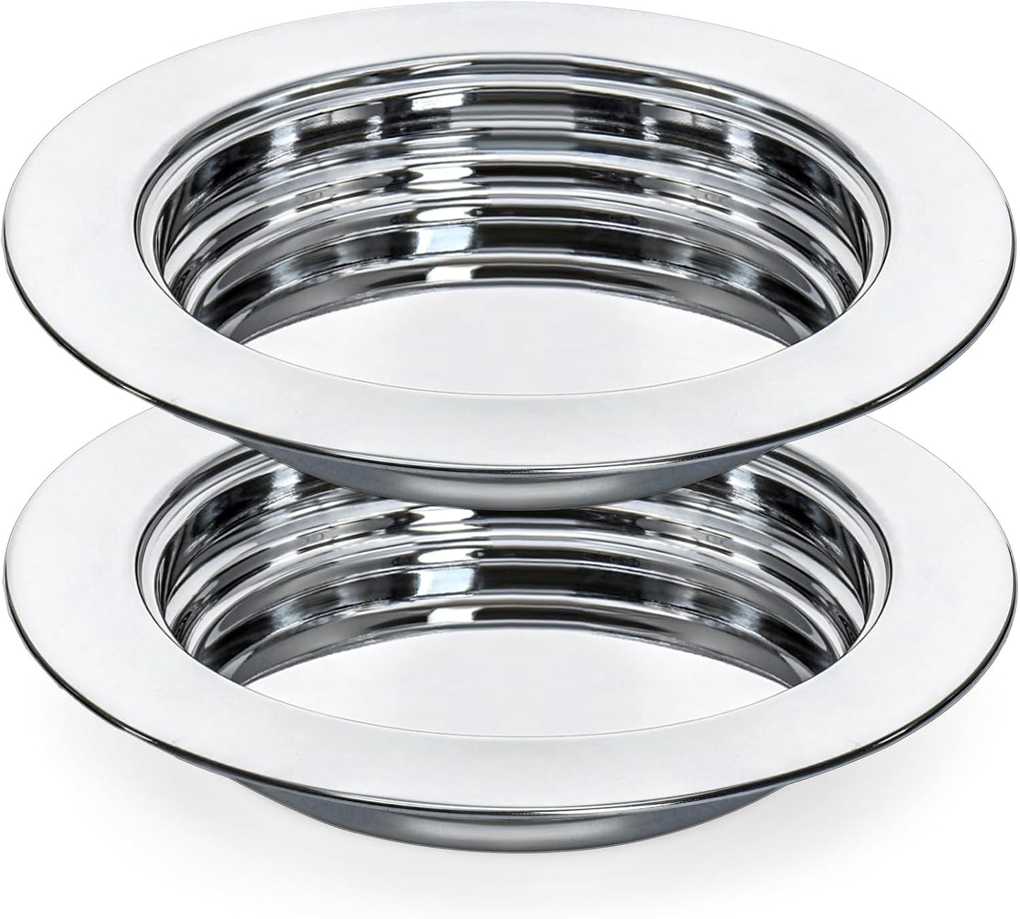 2 Pzas Platos Comunión Bandeja Acero Inox Plata