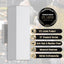 Candelabro pared aluminio exterior blanco mate certificado