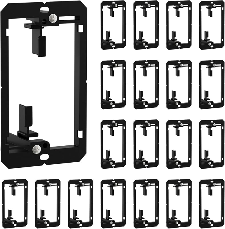 20 Soportes Bajo Voltaje para Cables Negro