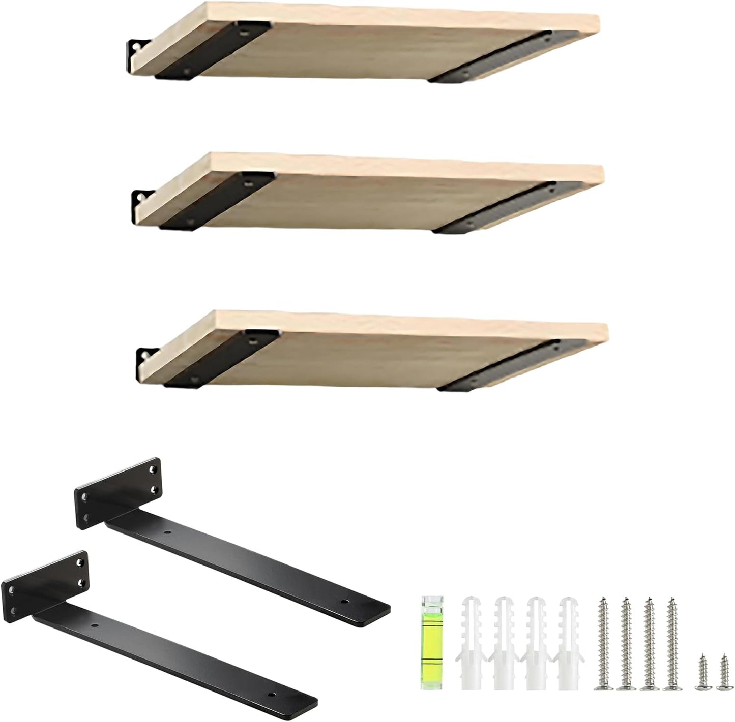 Soporte estante 8pulg color negro set 2