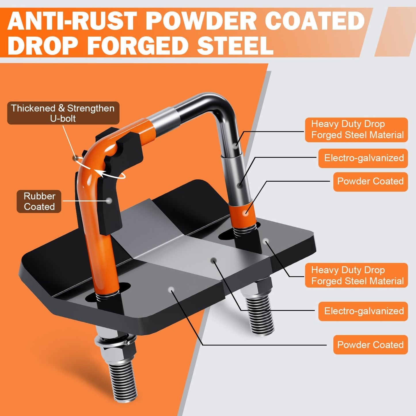 Tensor enganche antitraqueteo 2" con aislante goma