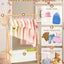 Perchero bambú para niños ropa pequeña color natural