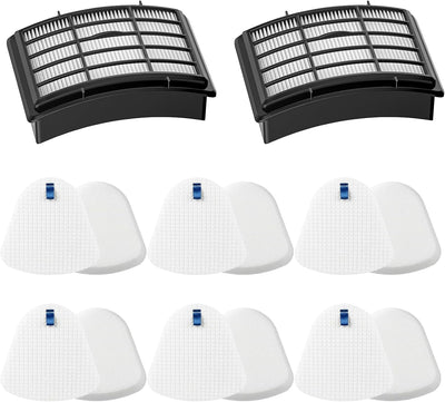 2 Filtros HEPA + 6 Filtros Foam para Aspiradora Shark