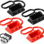 4 Tapas Conector Batería 50A Cubiertas Goma Negro Rojo