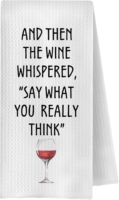 Toallas cocina decorativas frases vino 16x24pulg
