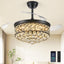 Ventilador techo cristal con luz led 42pulg retráctil