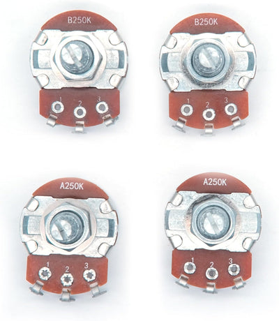 4 Pzas Potenciómetros Volumen Guitarra Eléctrica Eje 15mm