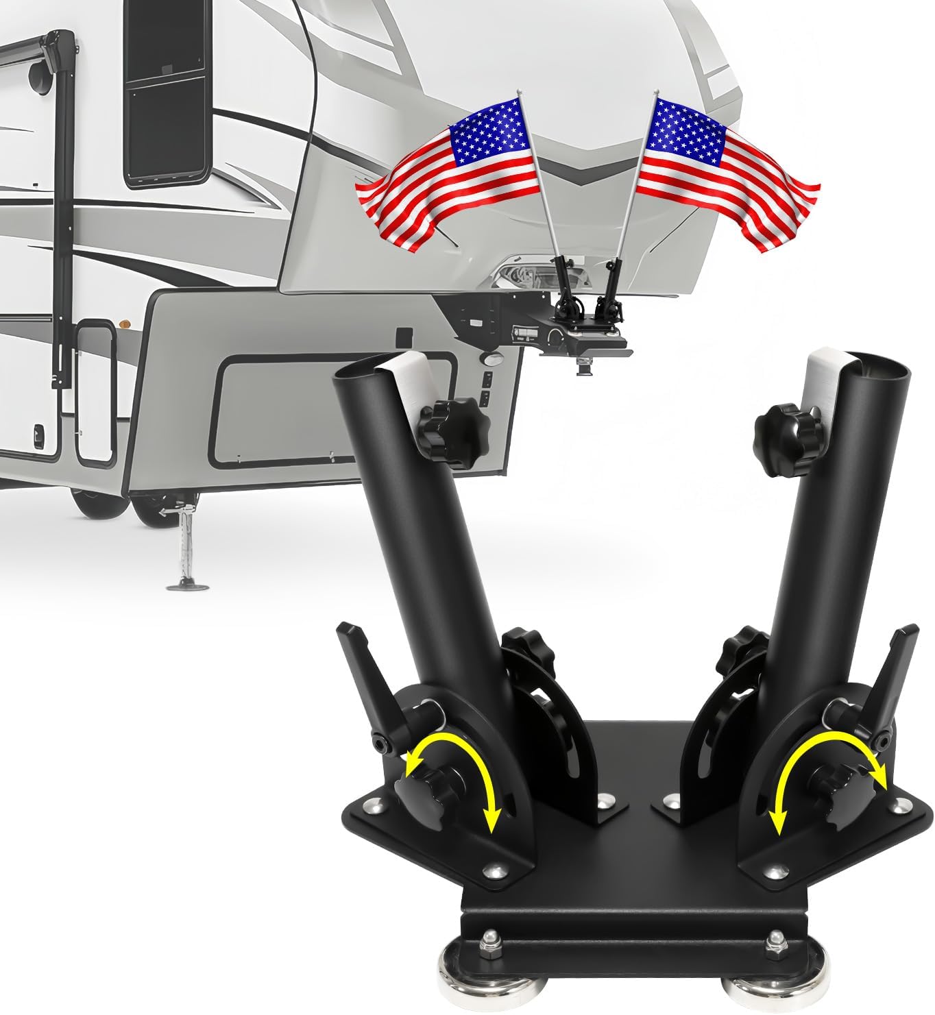 Soporte magnético poste bandera RV ajustable