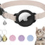 Collar elástico para gato con soporte Airtag y campana caqui