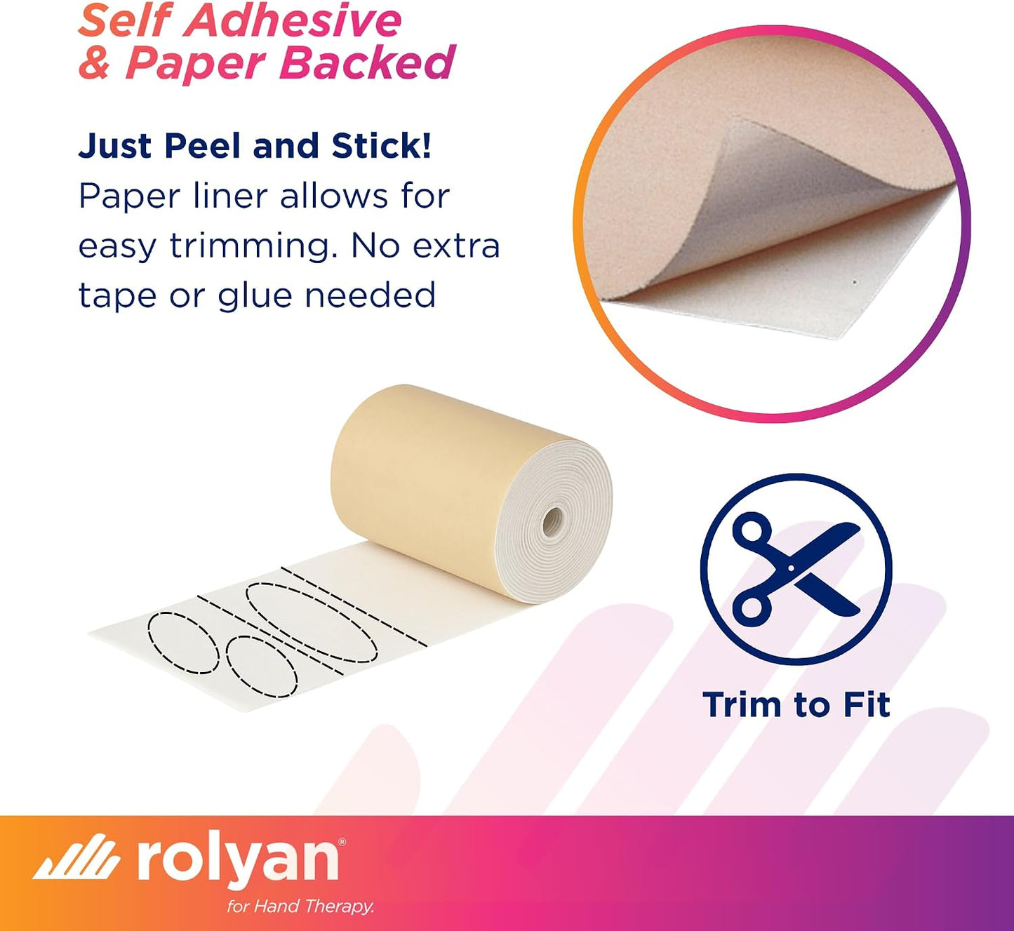 Rollo látex 3pulg x5yd adhesivo suave para férulas y frenos