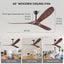 Ventilador techo 60pulg madera sin luz interiores exteriores