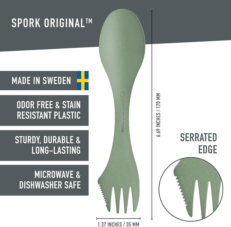 Spork 3en1 10 Pzas para Campamento y Viaje