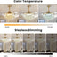 Ventilador techo cristal LED regulable control remoto dorado