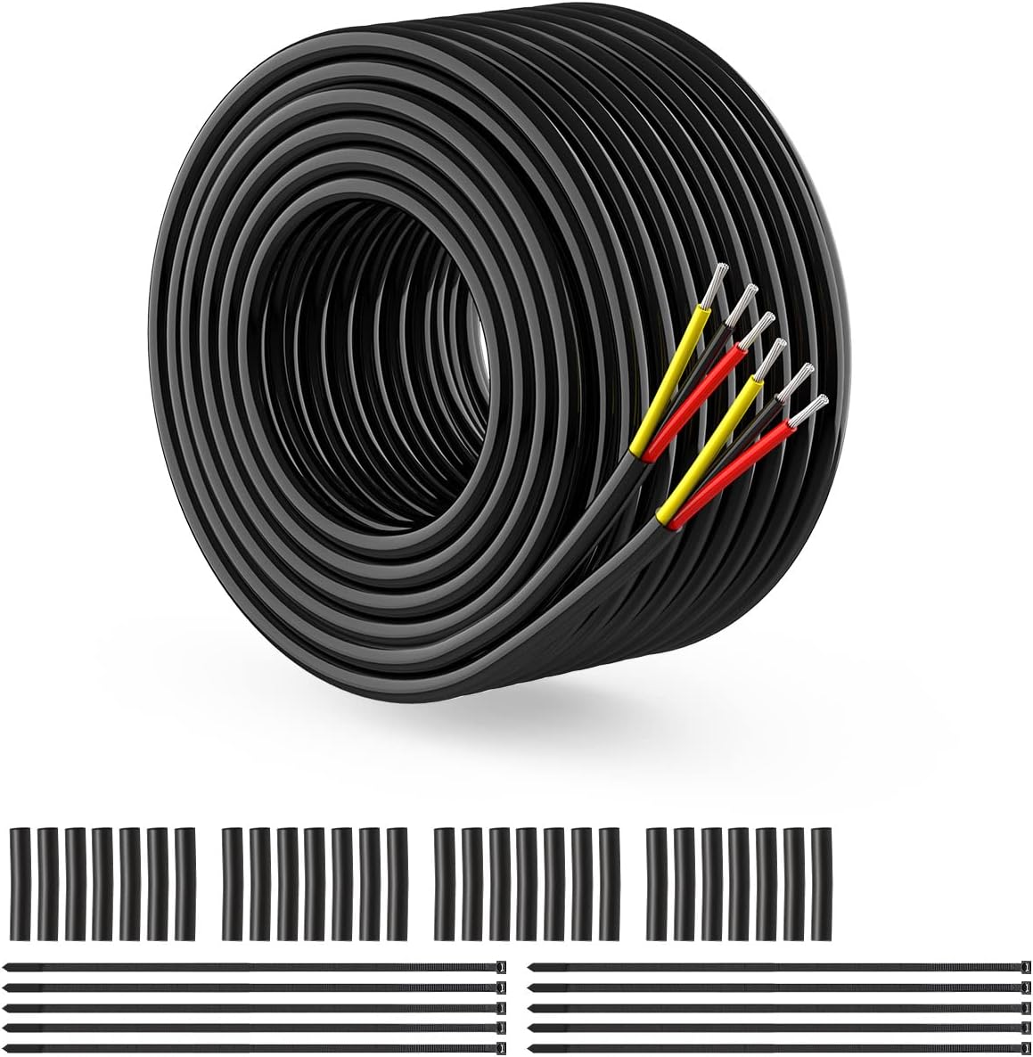 Cable eléctrico 22 awg 3 conductores para automotriz y lámparas