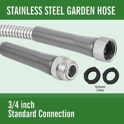 Manguera jardín acero inox 304 flexible conector metal