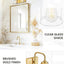 Aplique de pared 2 luces dorado para baño con pantalla