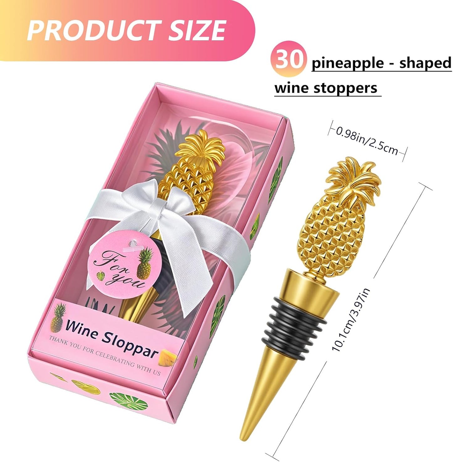 30 Tapones de Vino Piña para Hawái Regalo Fiesta Playa