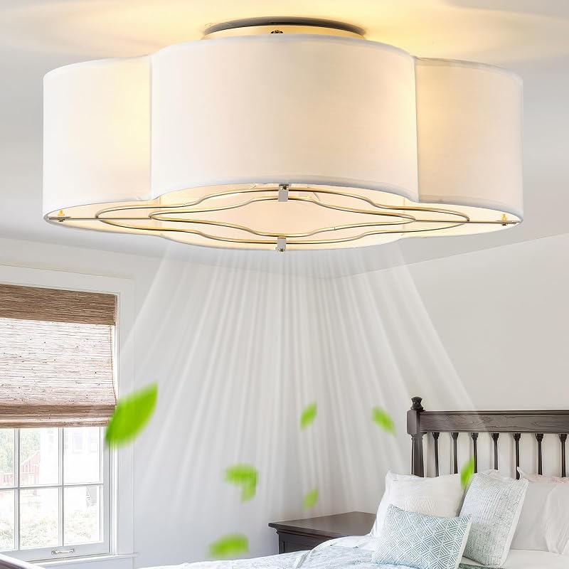 Ventilador techo enjaulado con luz estilo Boho 6 velocidades