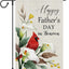 Bandera jardín Día Padre 12x18" arpillera flor cardenal