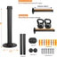 Perchero flotante tubo negro 8" pared set 4