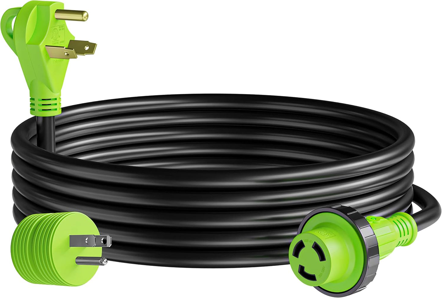 Cable alimentación 15 pies adaptador 30A macho/hembra