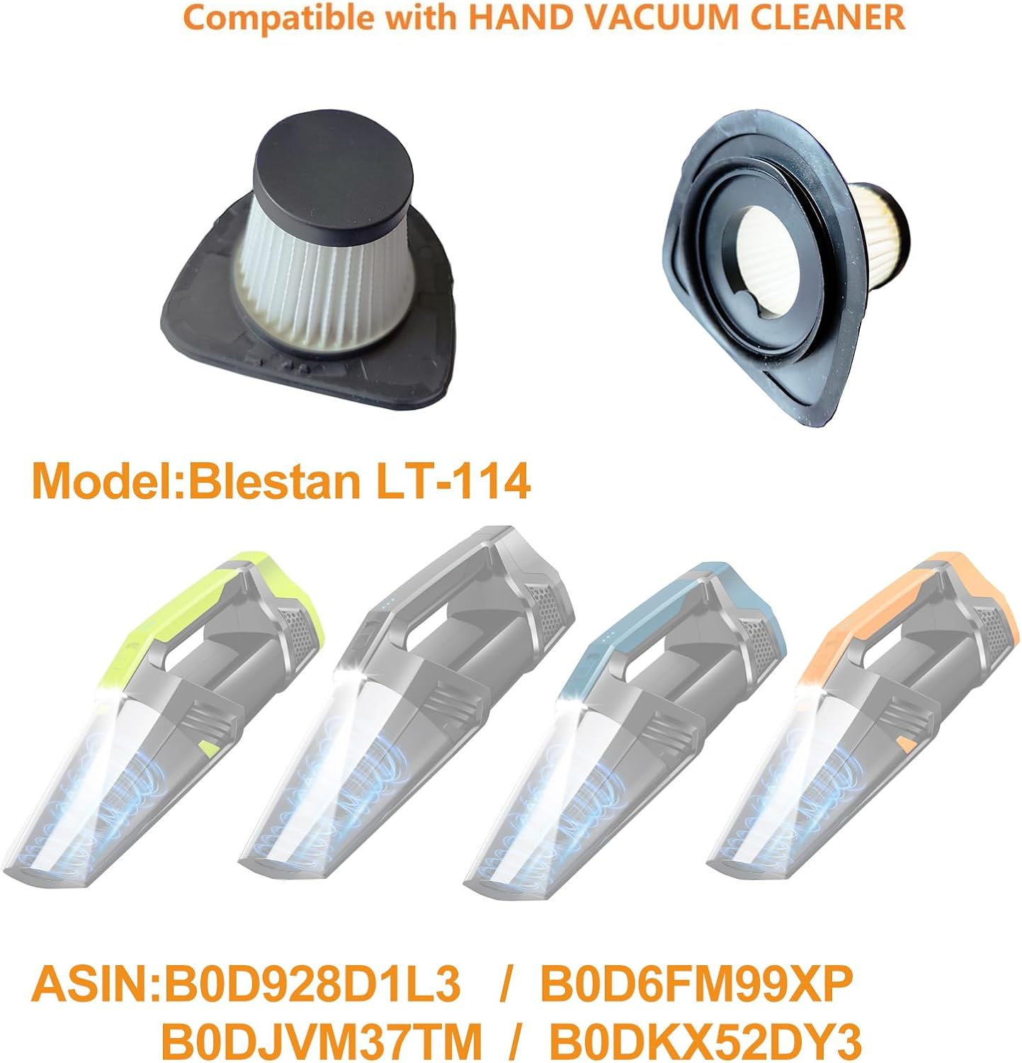 Filtros HEPA comp Blestan LT-114 paq 3 lavables