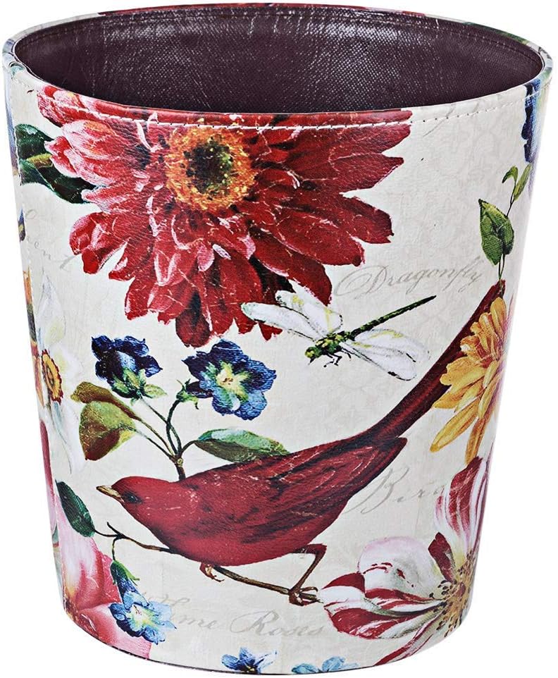 Cubo basura cuero decorativo 10L impermeable baño oficina