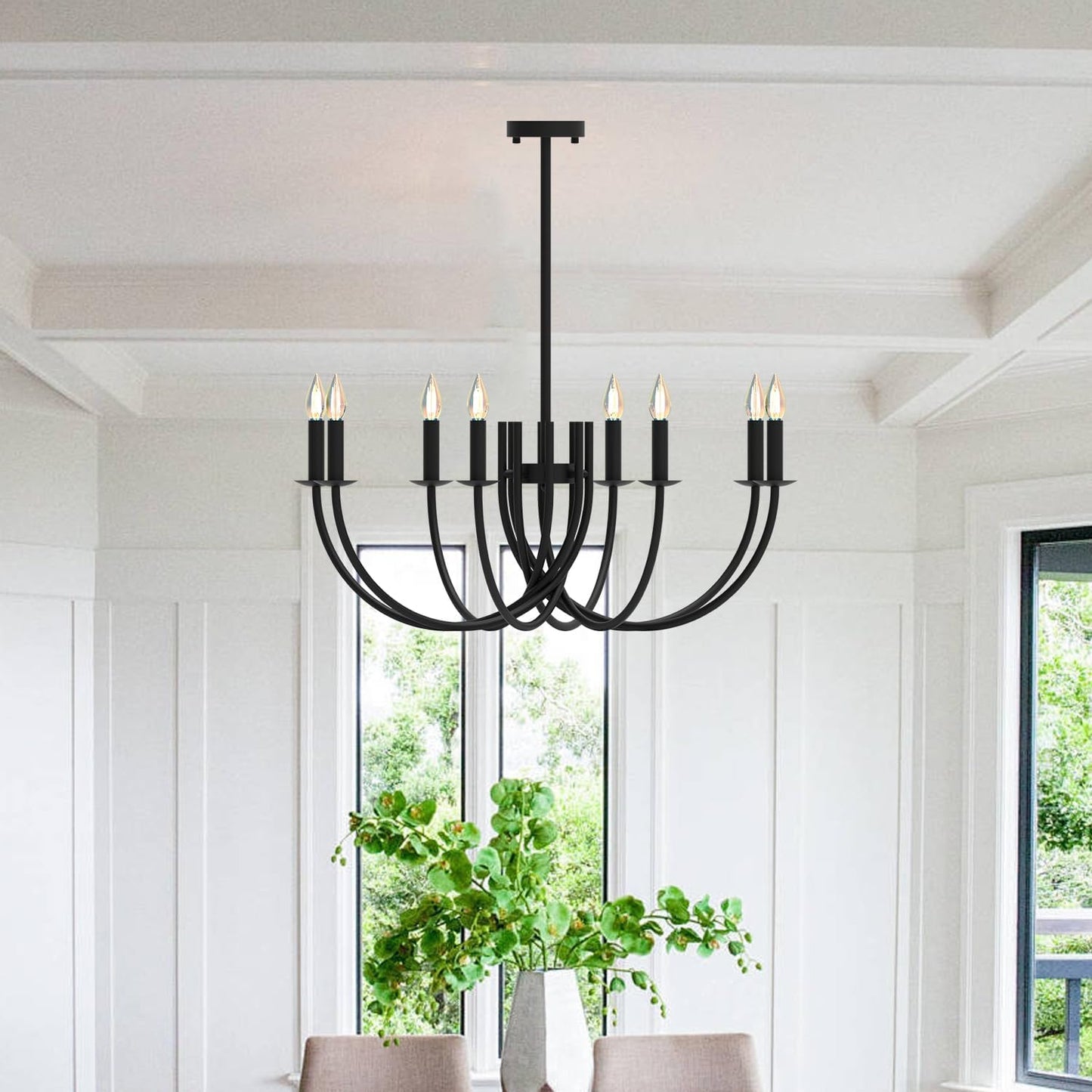 Candelabro hierro 8 luces estilo vintage 31"