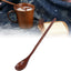 8 Cucharas de madera para café con mango largo