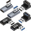 6 Pzas Adaptador USB 3.1 Macho a Hembra 10 Gbps 90 Grados