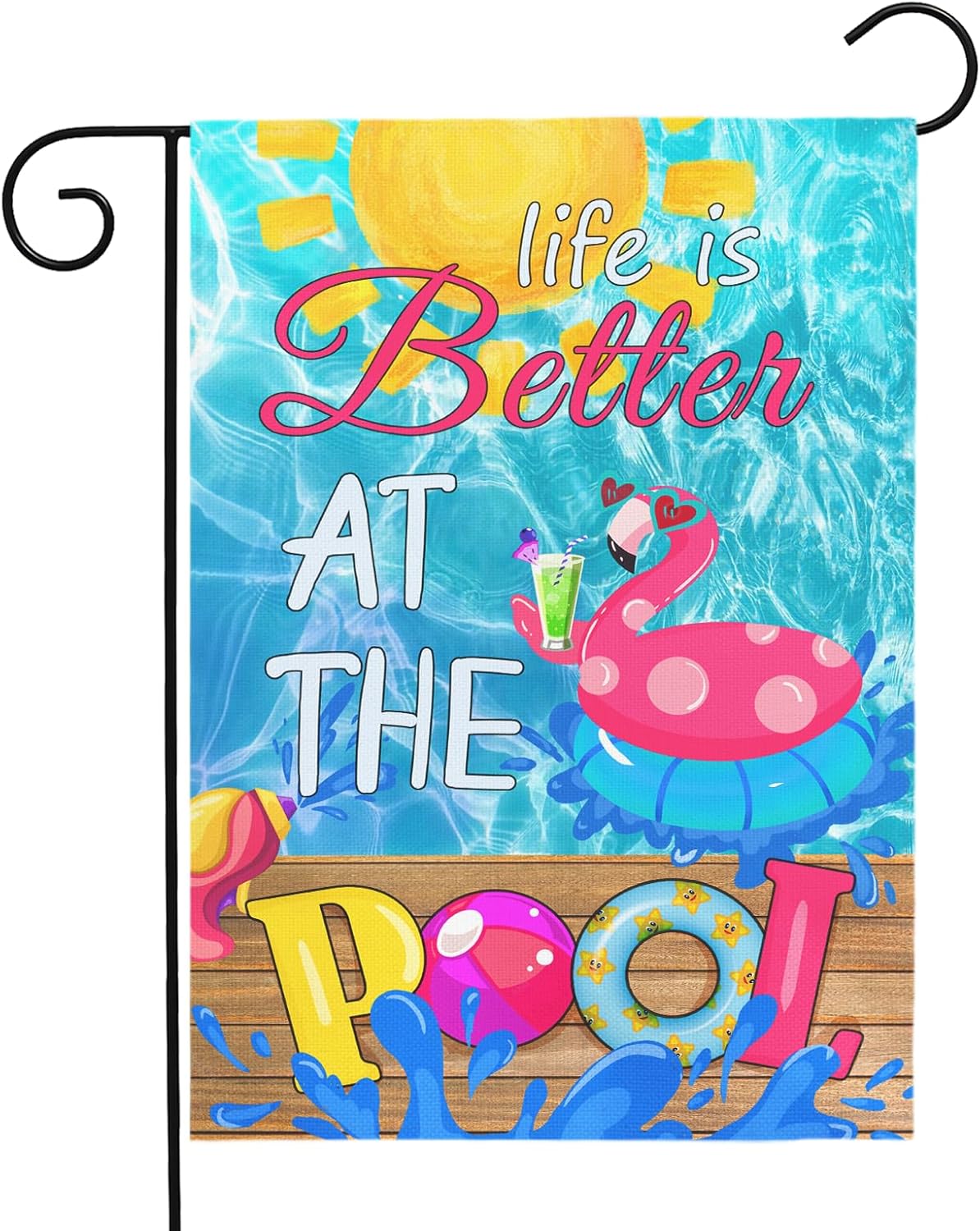 Bandera decorativa para piscina y jardín verano