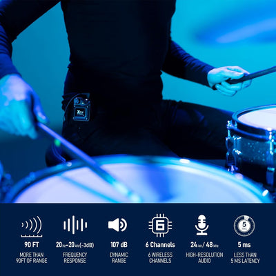 Sistema monitor inalámbrico IEM cinturón estudio