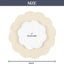Set 6 Manteles Redondos Lino Sintético Impermeables Beige