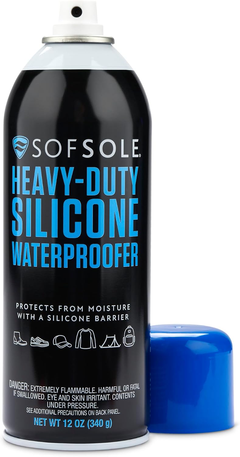 Spray impermeable silicona para botas y tiendas 12oz Negro