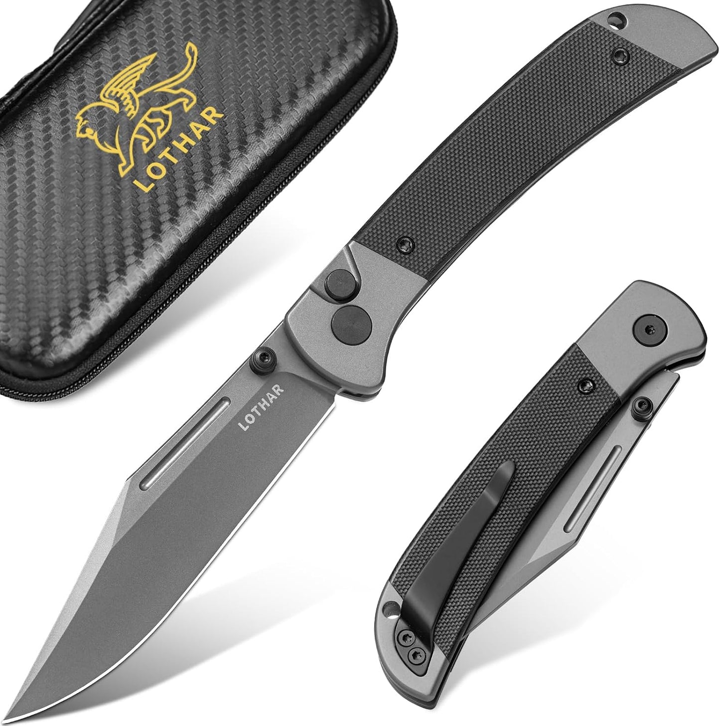 Cuchillo plegable Falcon EDC hoja 14C28N mango G10 camping