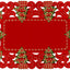 6 Pzas Manteles Navidad Bordados Árbol Acebo 12x18pulg